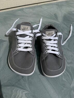 Boys Girls Splay Gray Stone Canvas Lace-Up Sneakers Size 13 13C